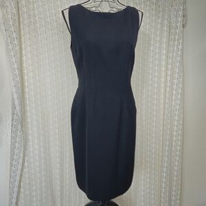 Moschino Couture! Black Sleeveless Sheath Mini Dress Vintage Size 12